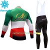 Radbekleidung Radtrikot Langarm + Lang Trägerhose 2017 Astana Pro Team Damen Winter Thermal Fleece N004